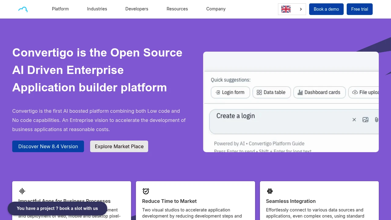 Convertigo product interface