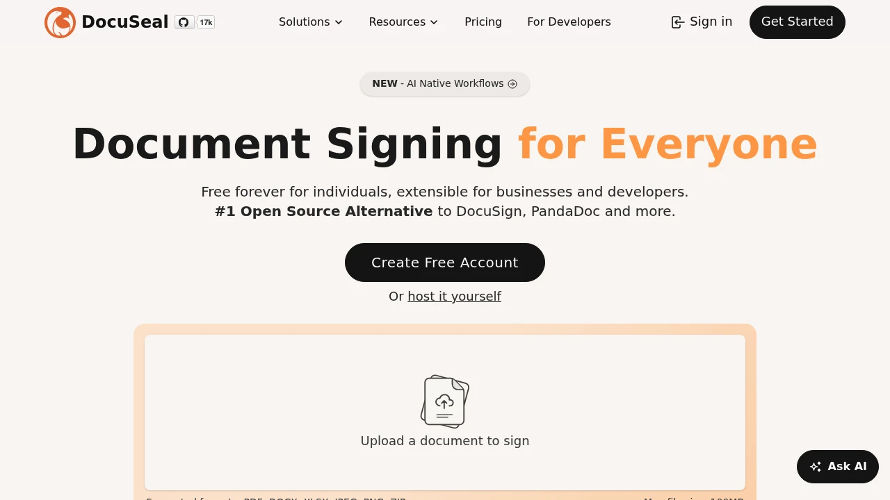Docuseal product interface