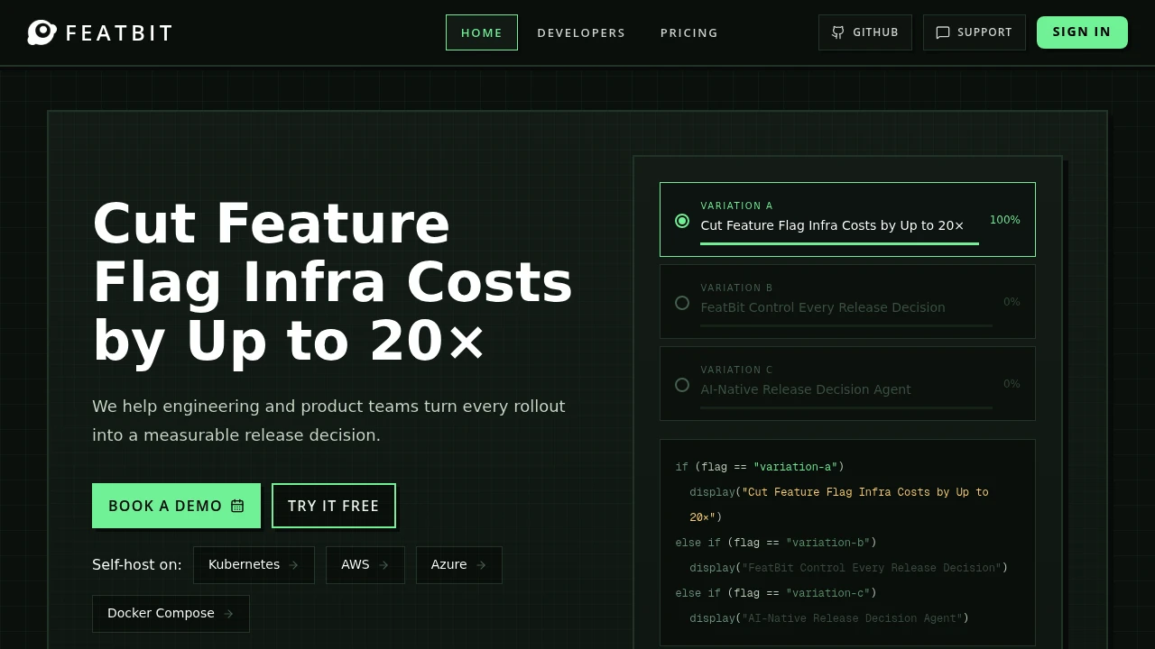 FeatBit product interface