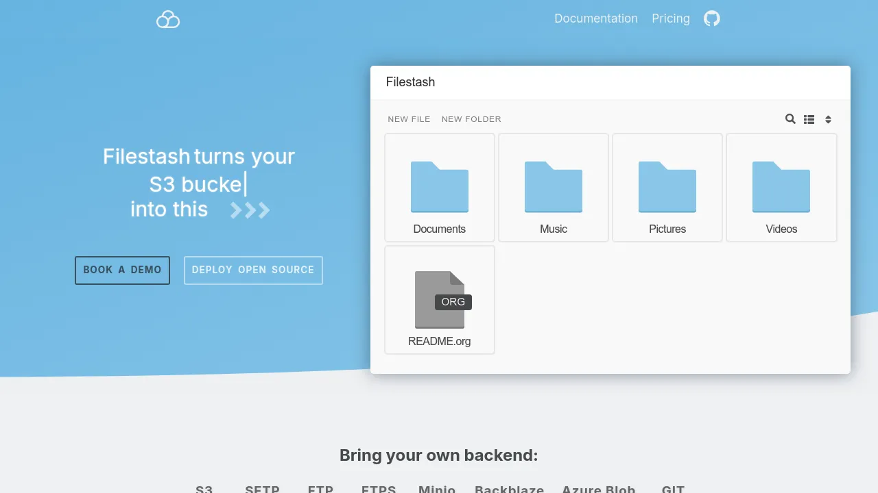 Filestash product interface
