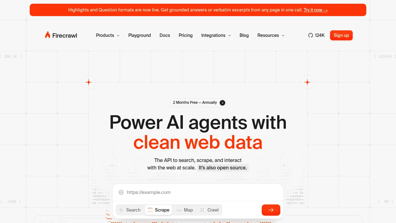 Firecrawl product interface