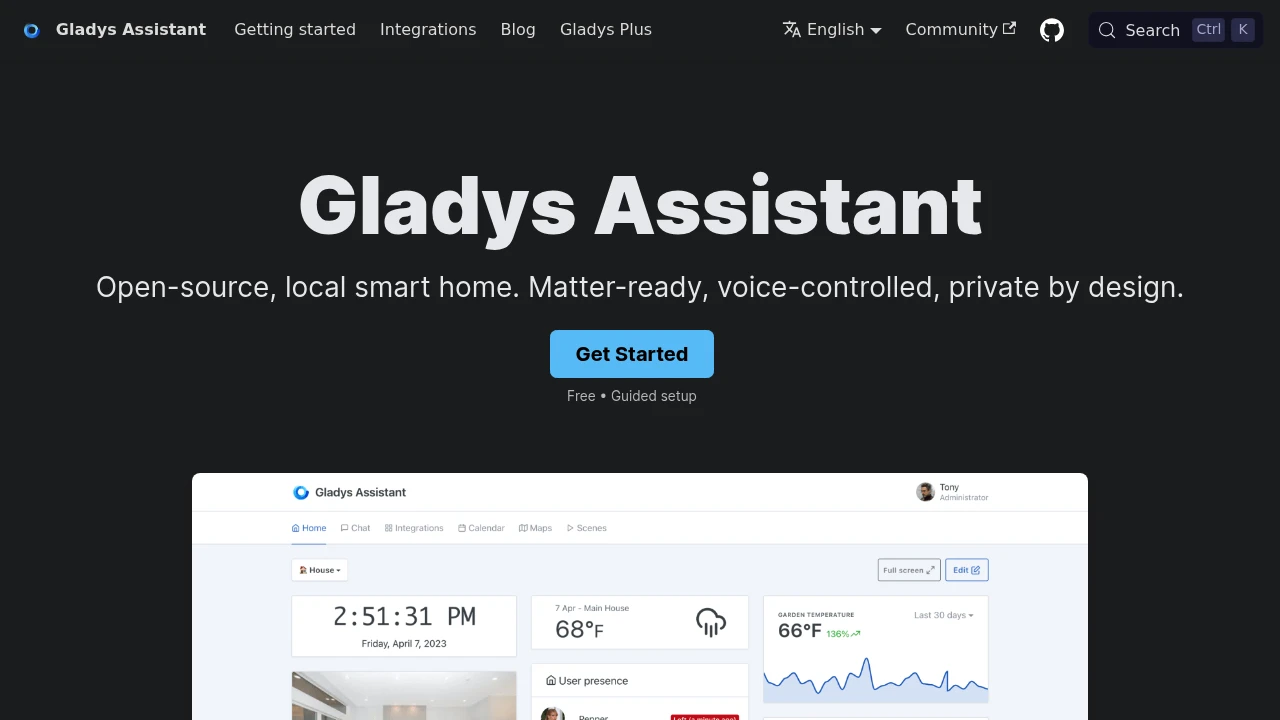 Gladys Assistant product interface