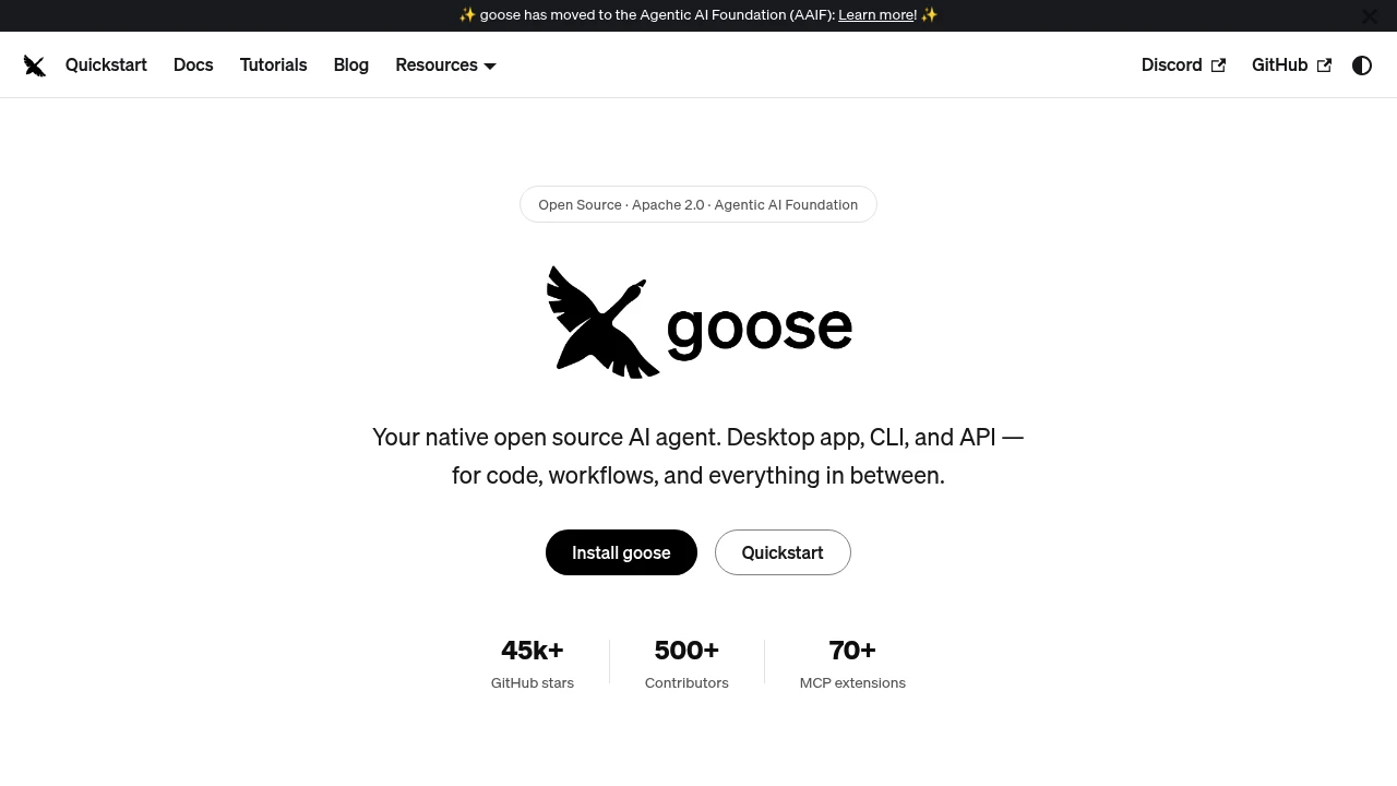 Goose product interface