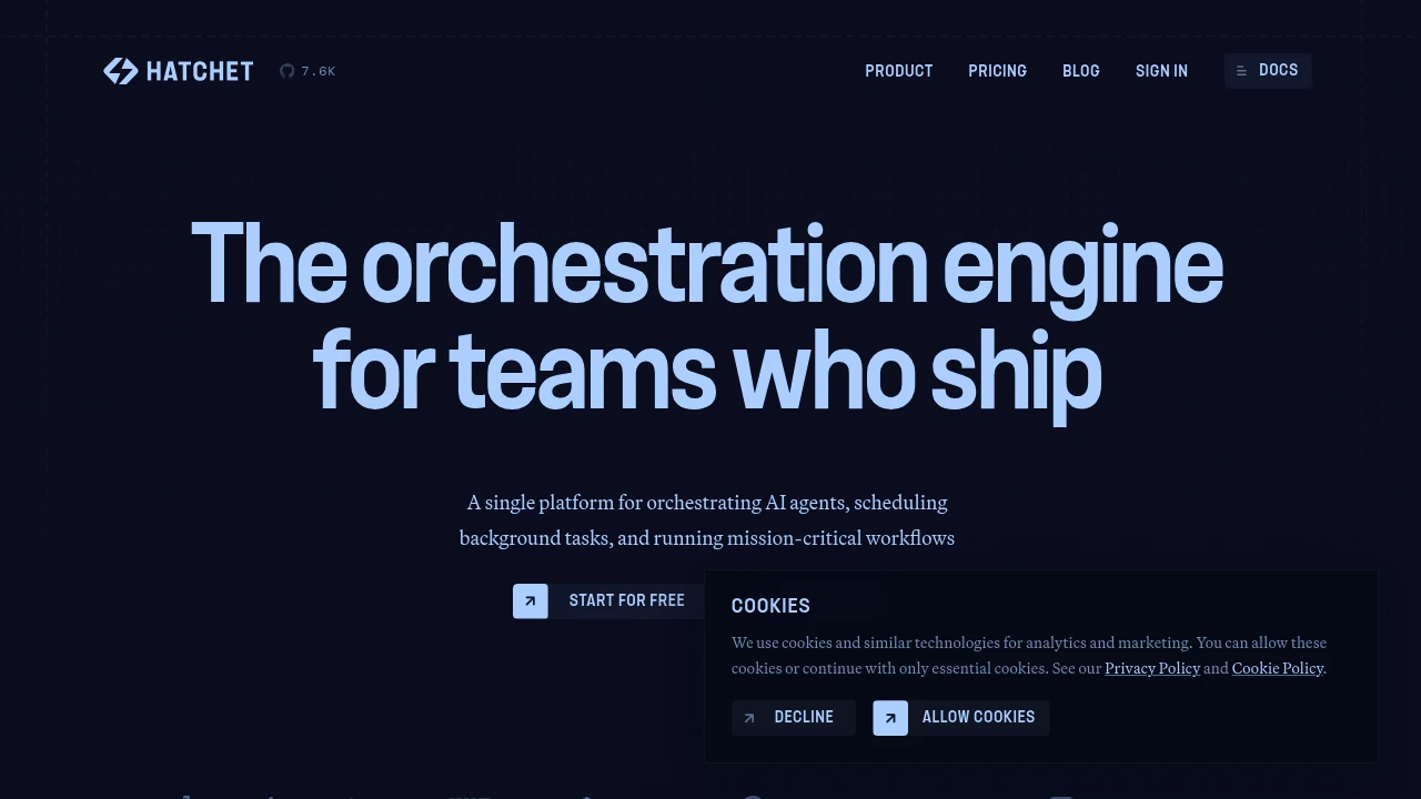 Hatchet product interface