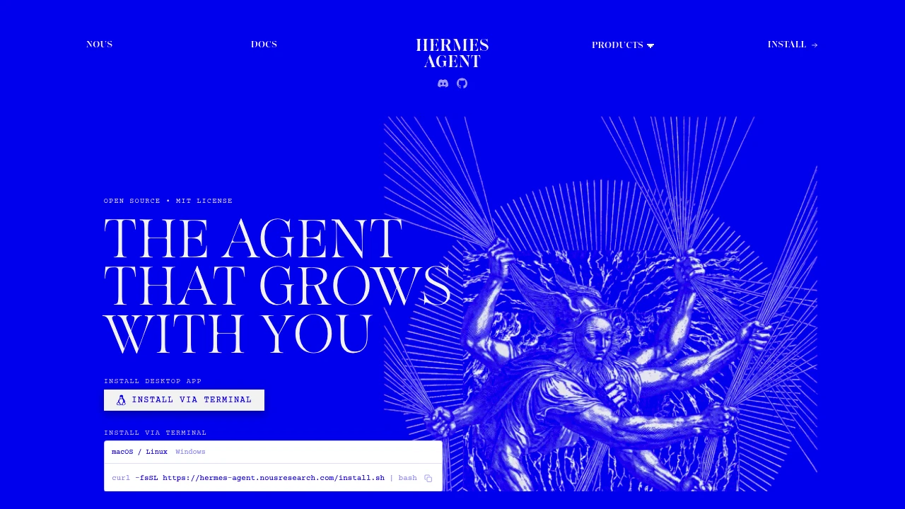 Hermes Agent product interface