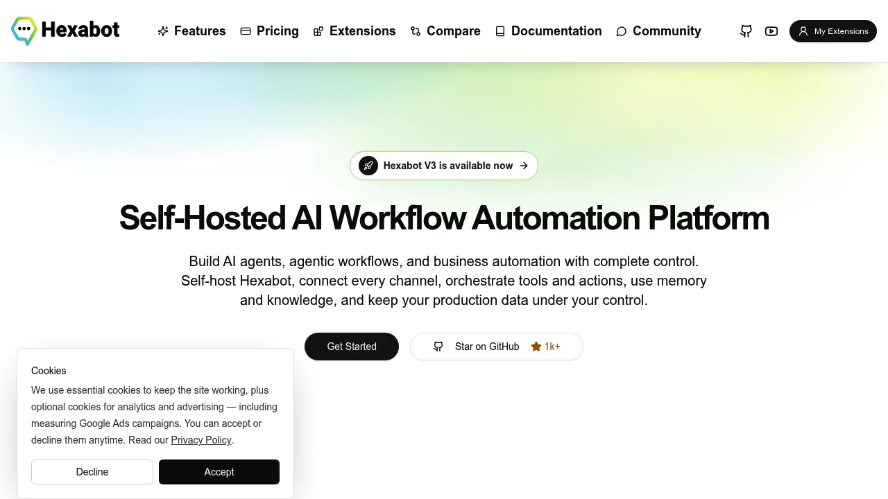 Hexabot product interface