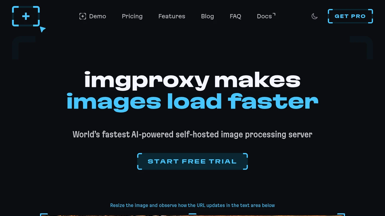 imgproxy product interface