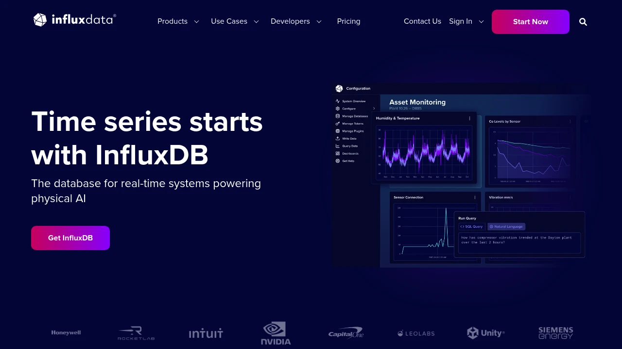 InfluxDB product interface