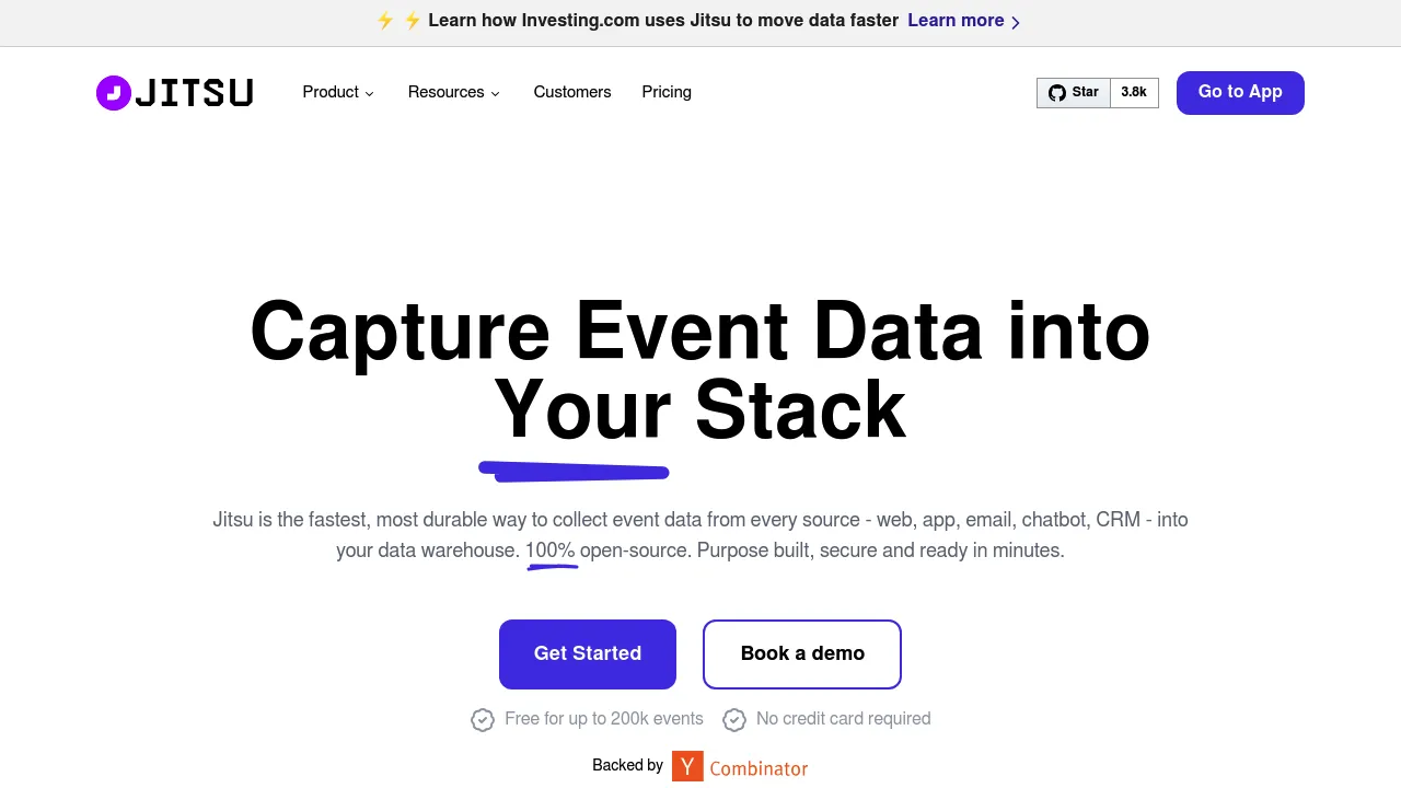Jitsu product interface