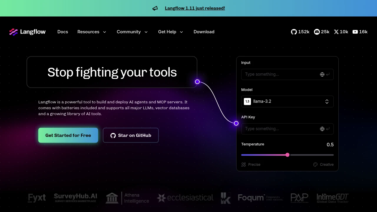 Langflow product interface