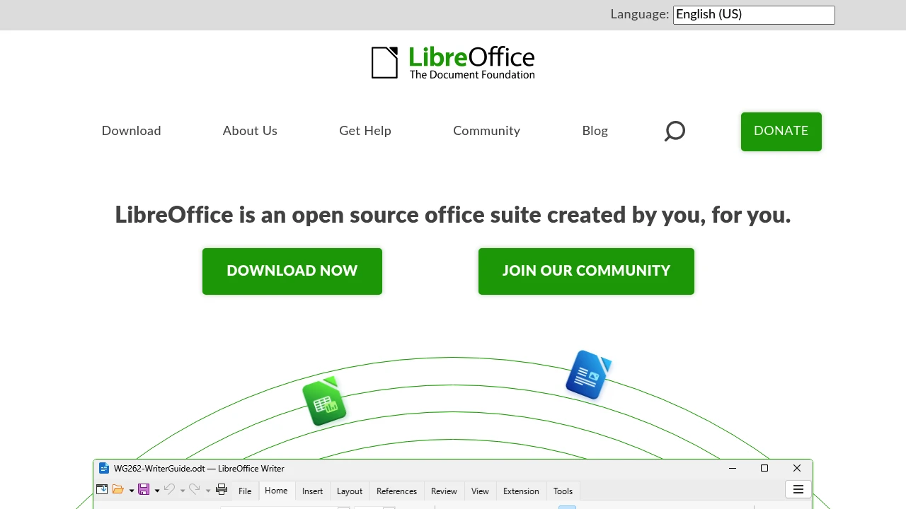 LibreOffice product interface
