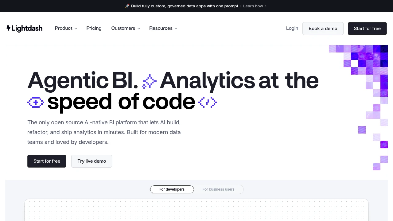 Lightdash product interface