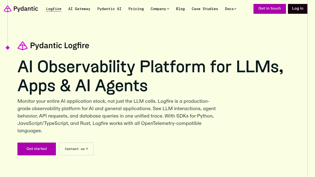 Logfire product interface