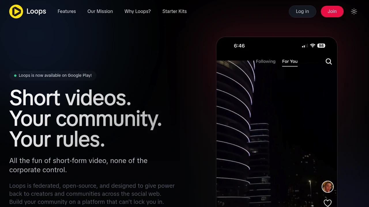 Loops product interface