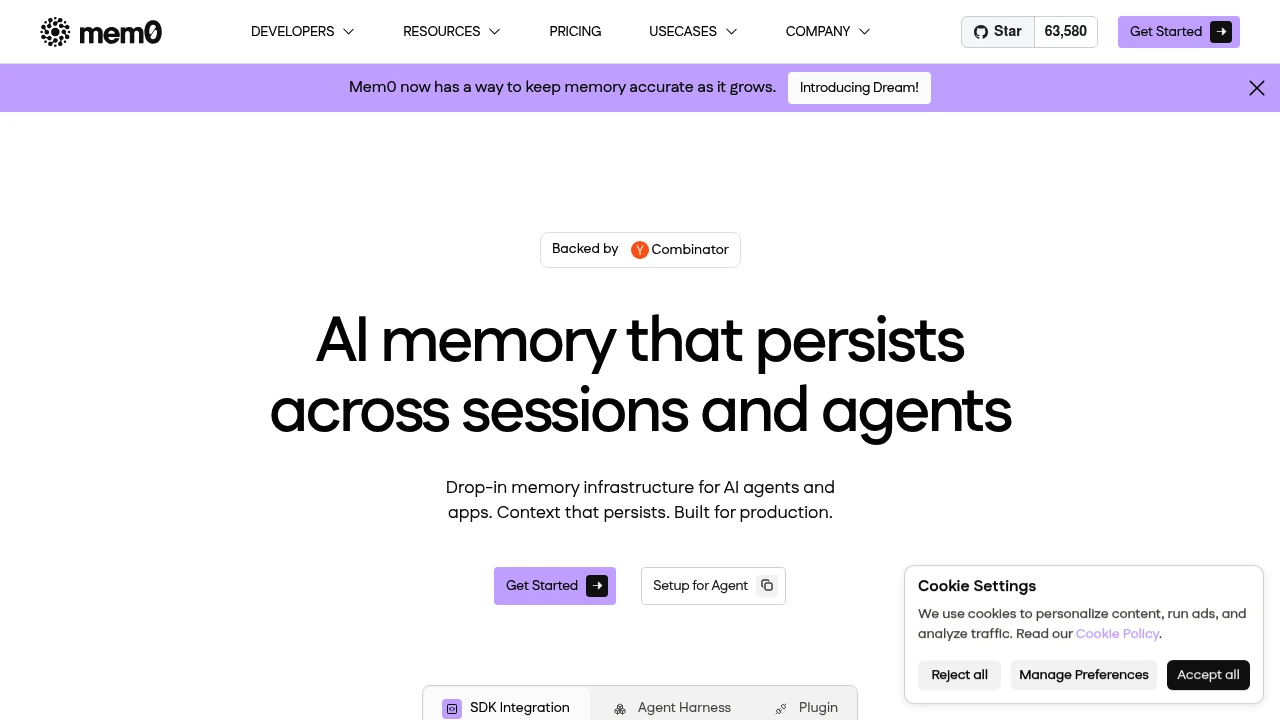 Mem0 product interface