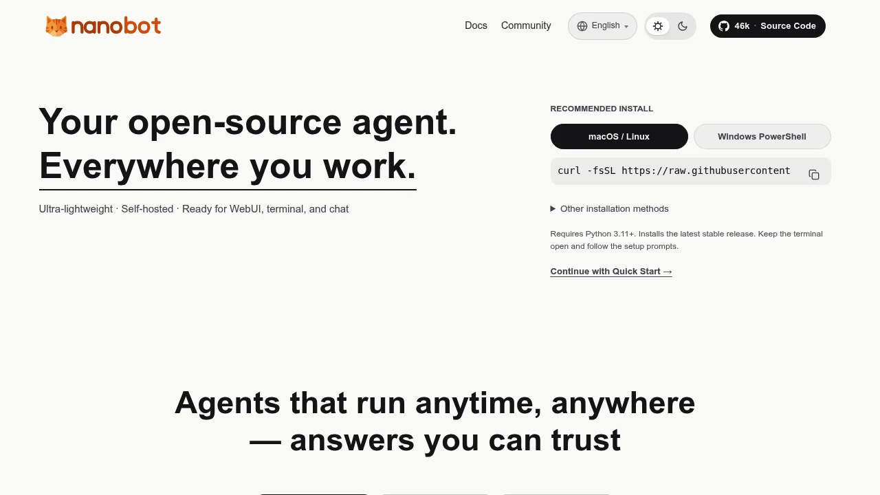 nanobot product interface