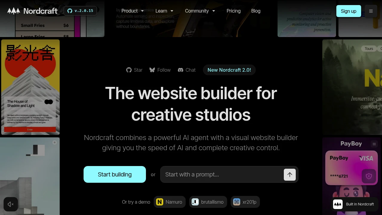 Nordcraft product interface