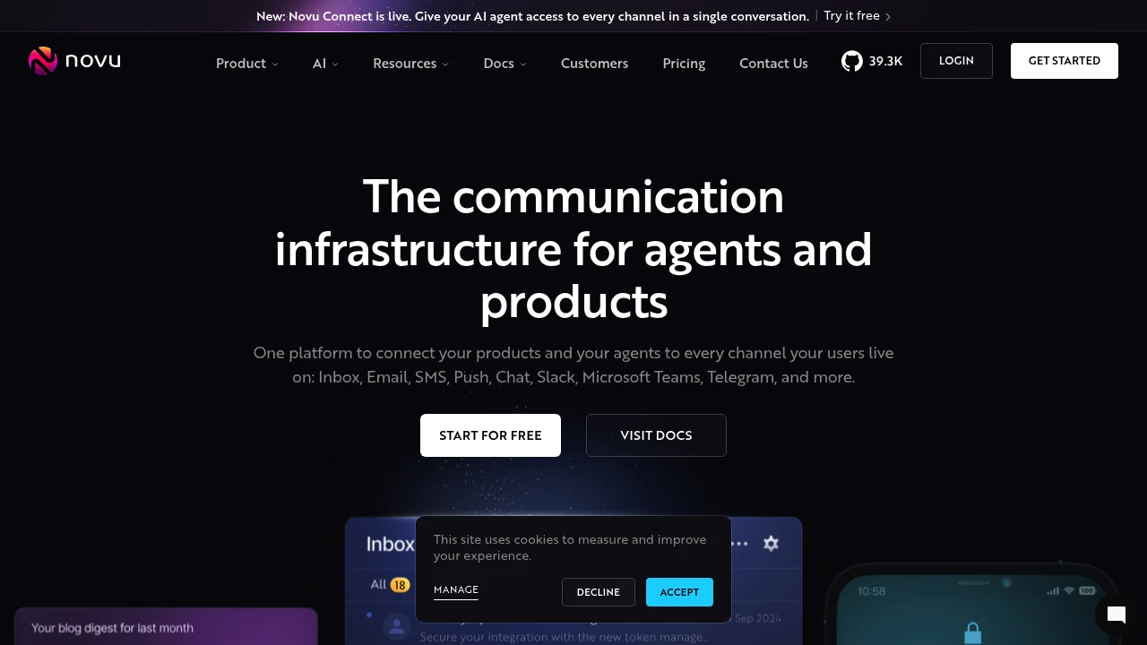 Novu product interface