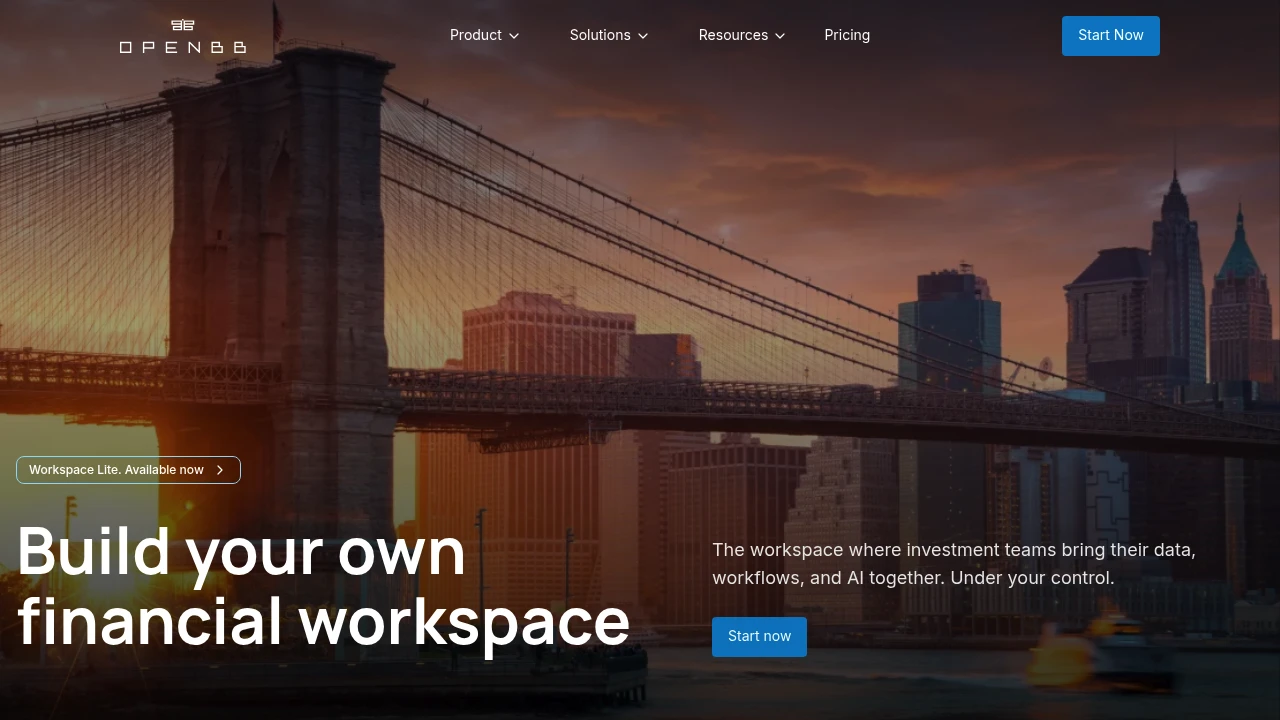 OpenBB product interface