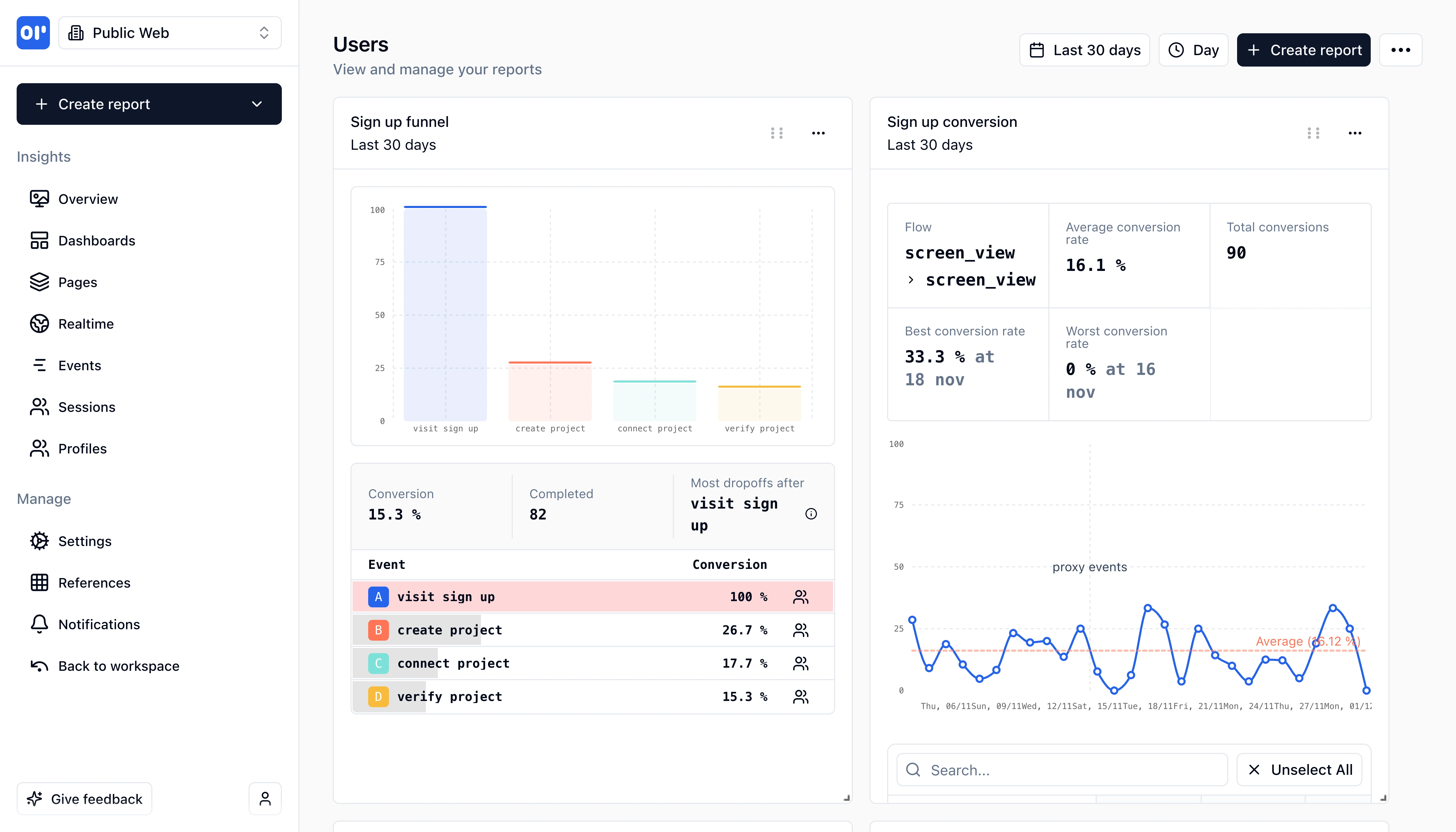 OpenPanel product interface