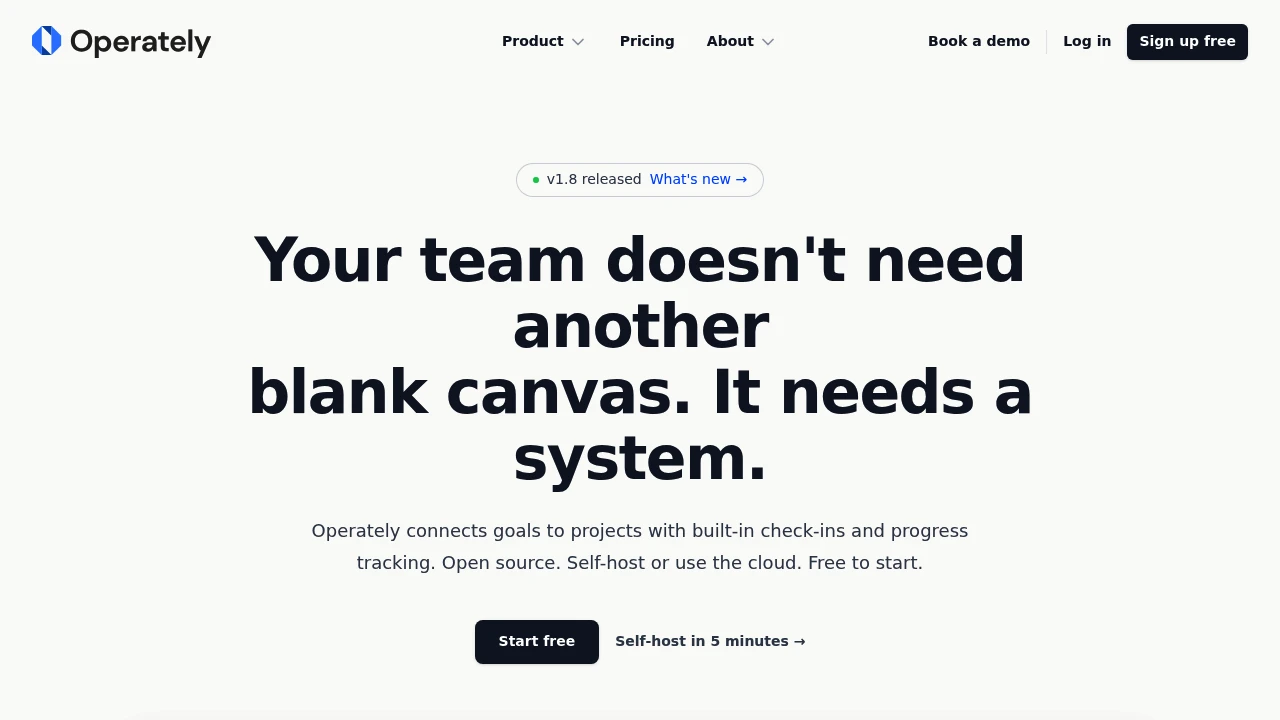 Operately product interface