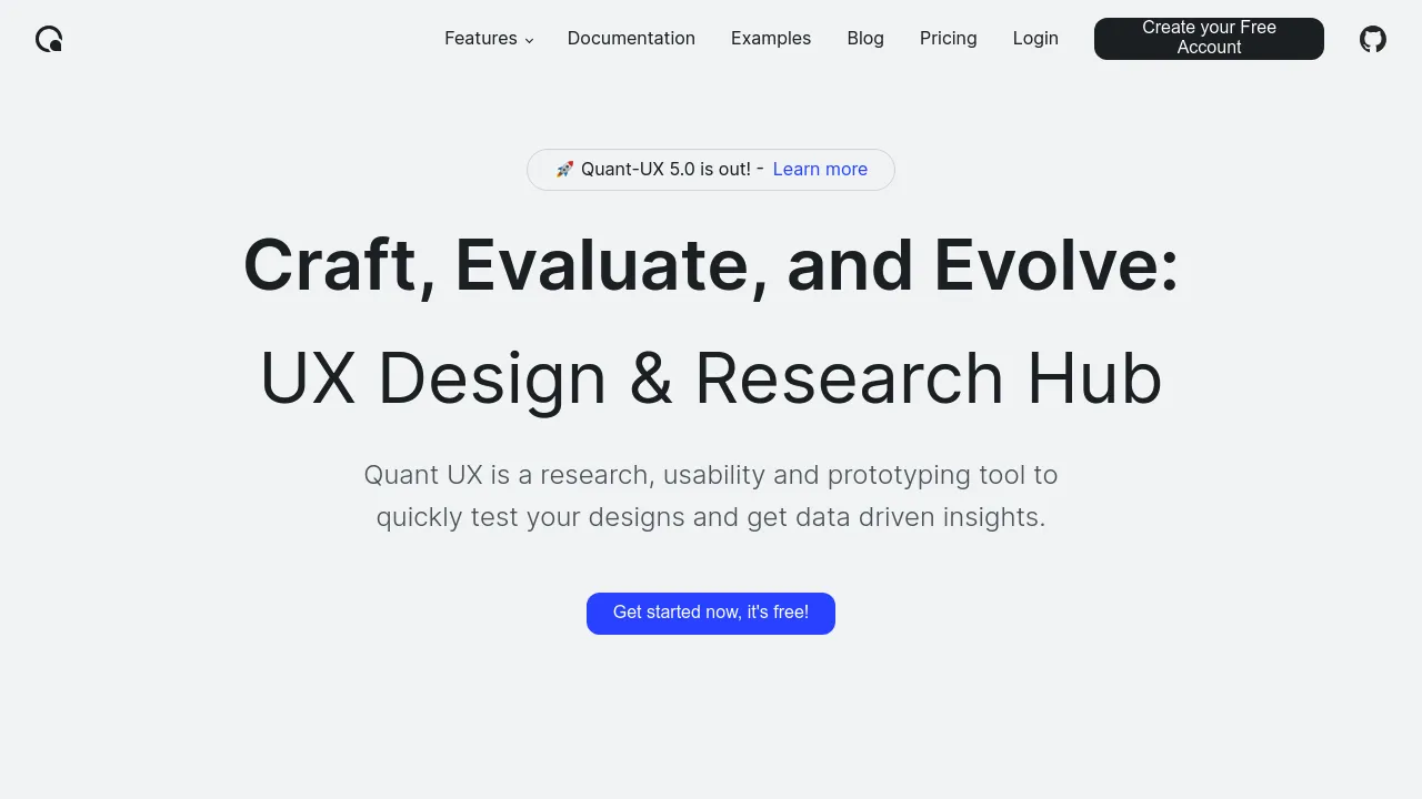 Quant-UX product interface