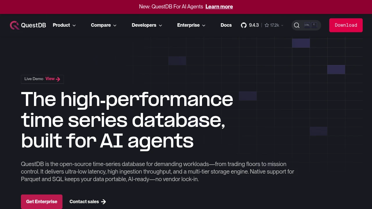 QuestDB product interface