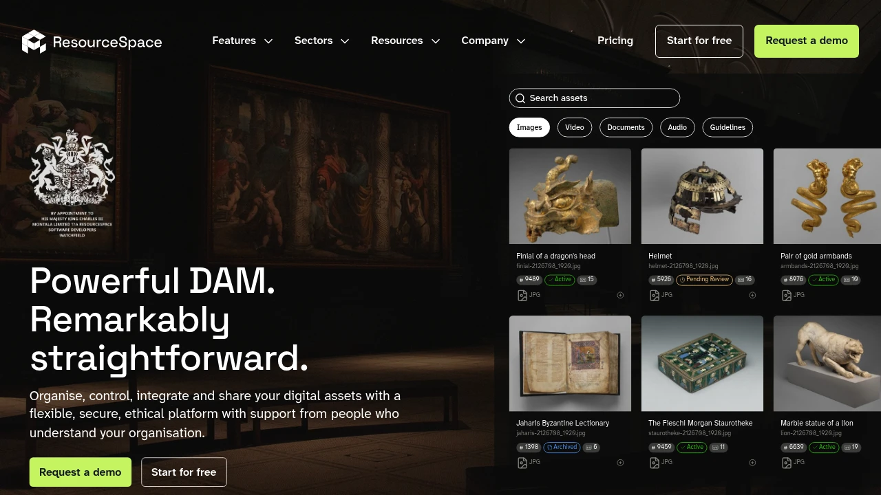 ResourceSpace product interface