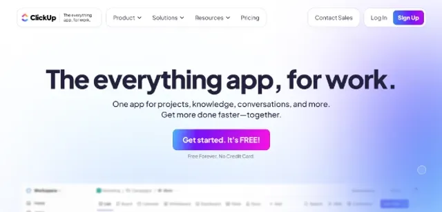 ClickUp product preview