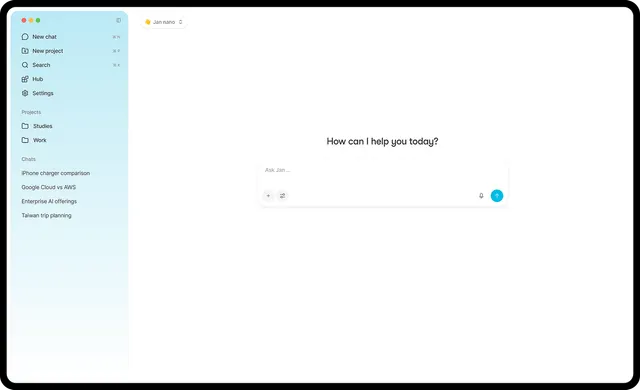Jan product interface