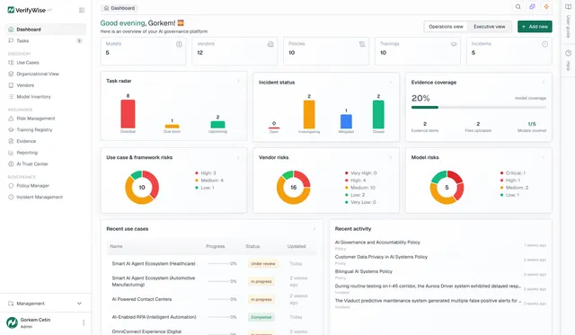 VerifyWise product interface