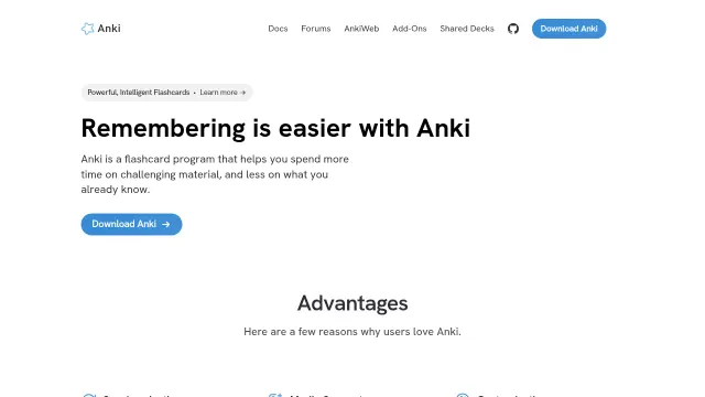 Anki product interface