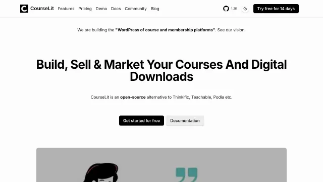 CourseLit product interface