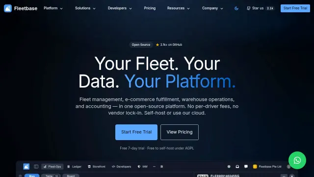 FleetBase product interface