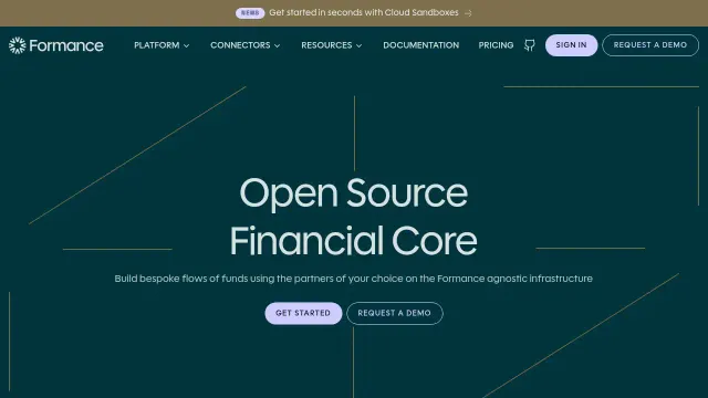 Formance product interface