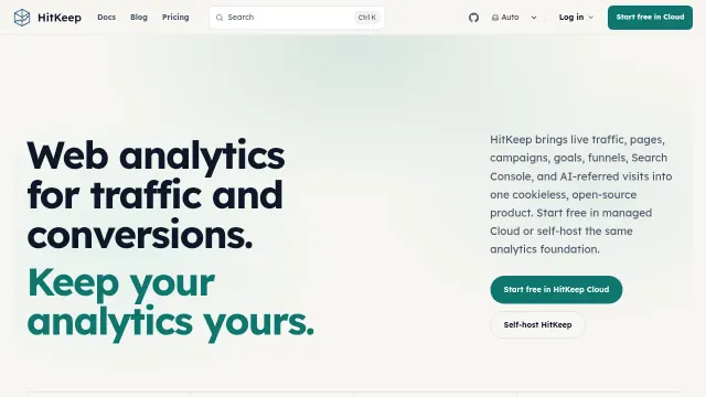 HitKeep product interface