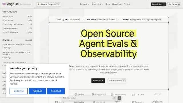 Langfuse product interface