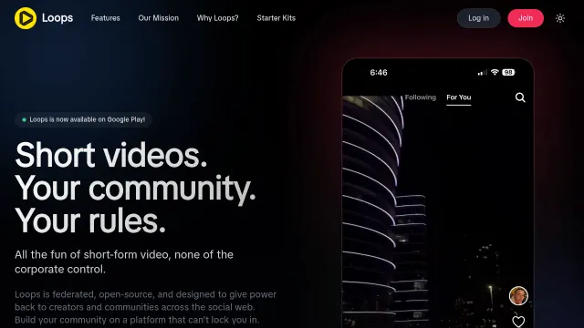 Loops product interface