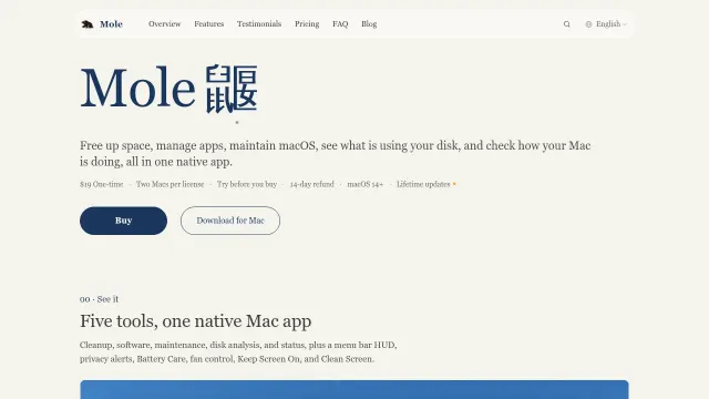 Mole product interface