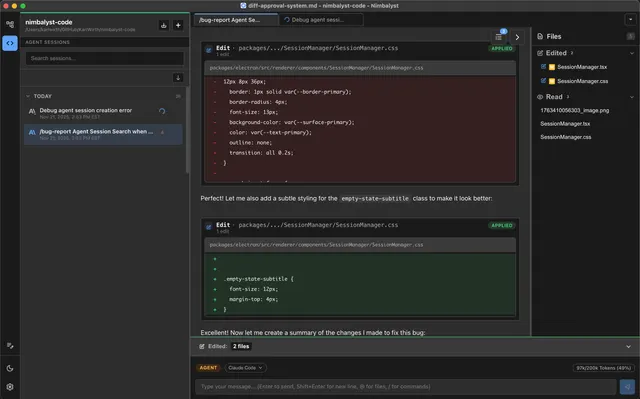 Nimbalyst product interface