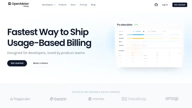 OpenMeter product interface