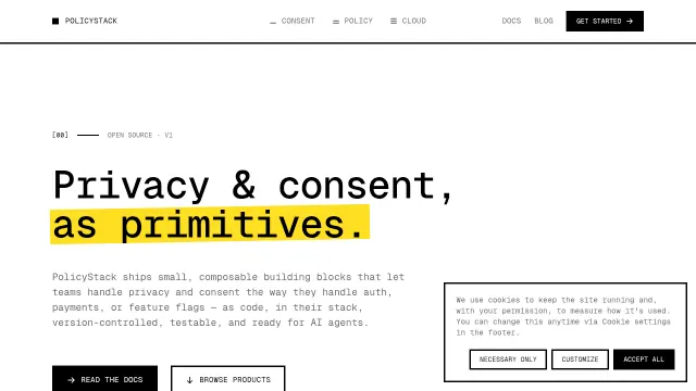 OpenPolicy product interface