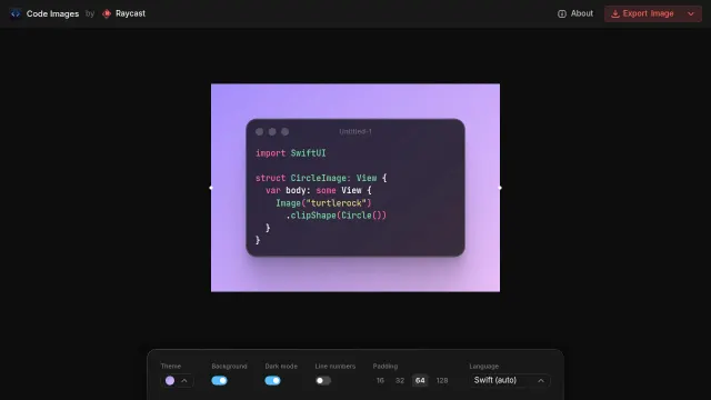Ray.so product interface