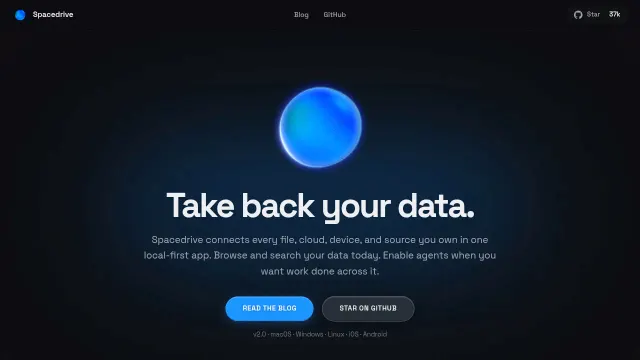 Spacedrive product interface