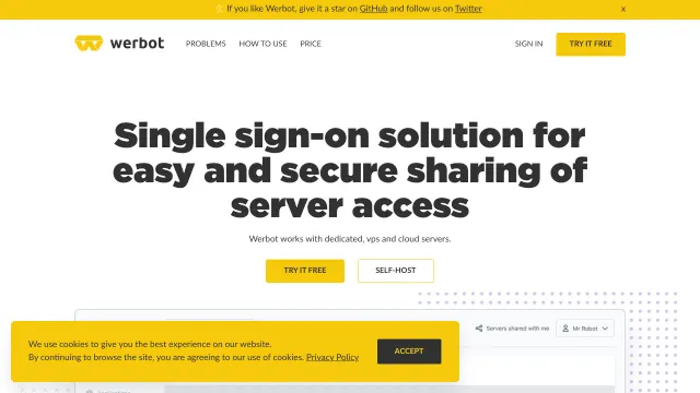 Werbot product interface