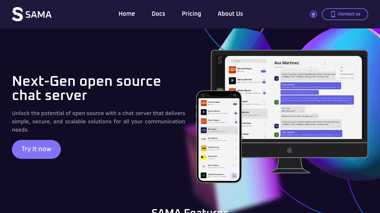 SAMA product interface