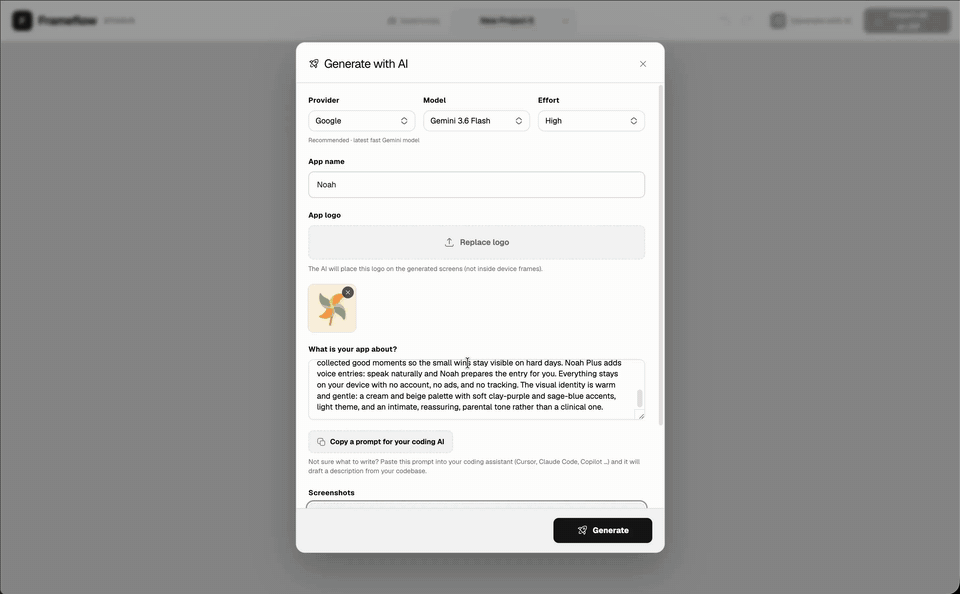 Shotluma product interface