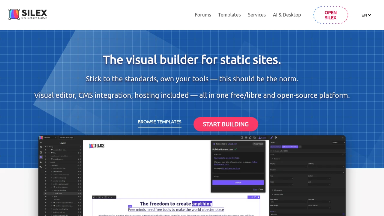 Silex product interface