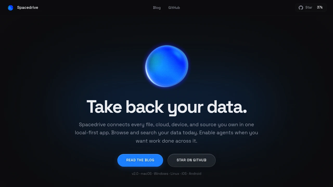 Spacedrive product interface