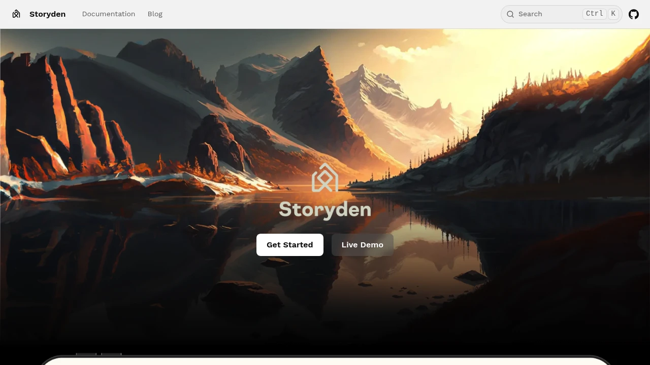 Storyden product interface